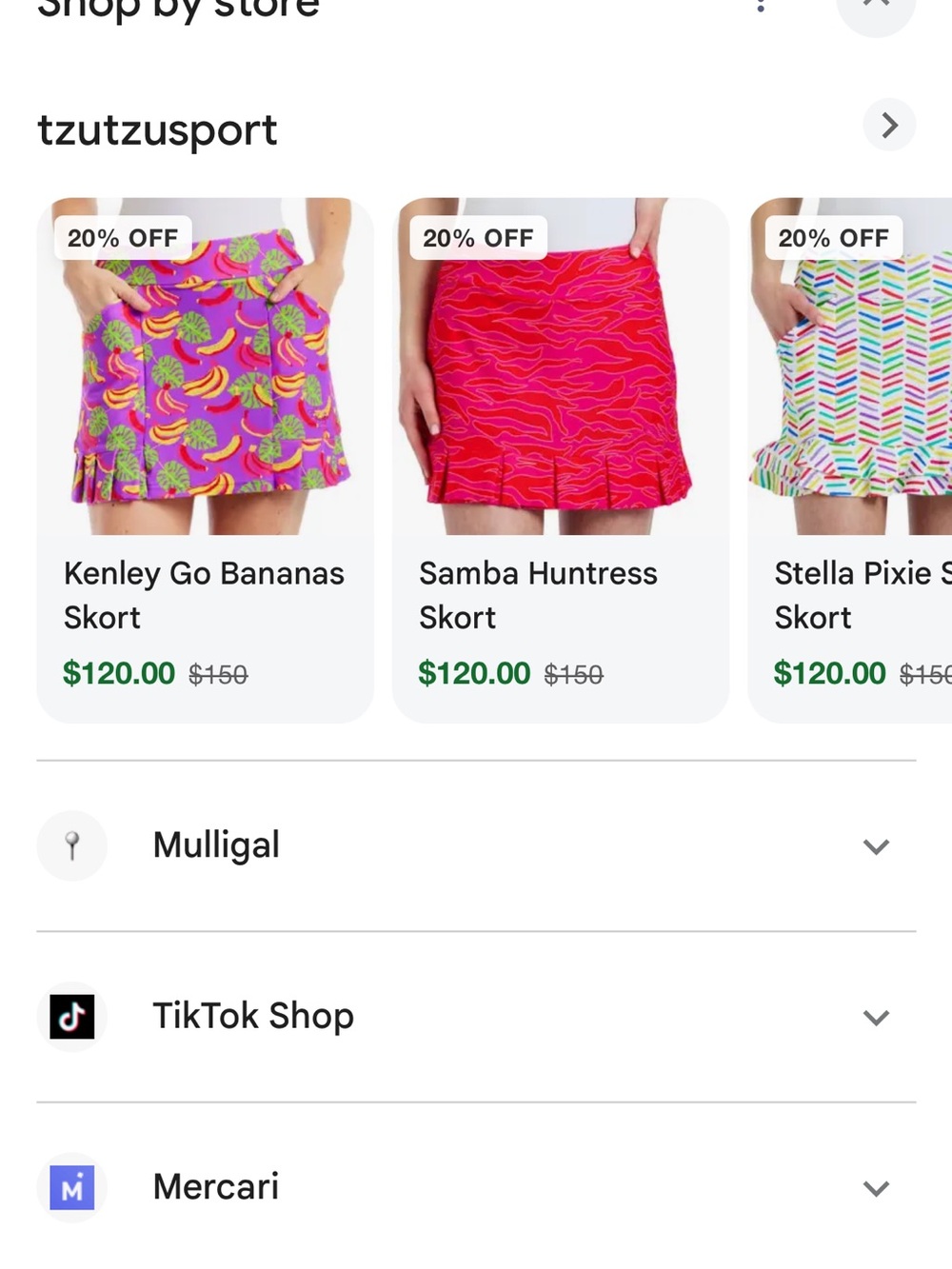 Tzu Tzu Coral Monkey Print Skort - Picture 4 of 12